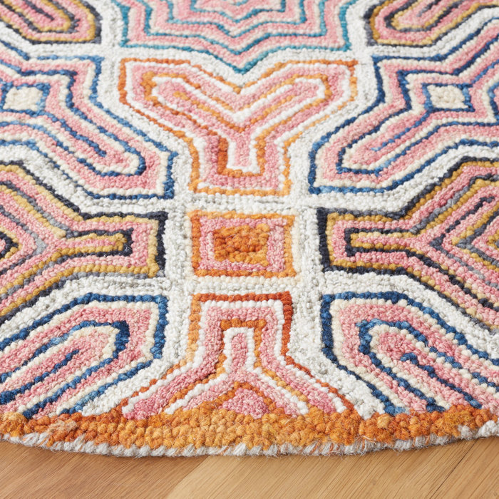 Union Rustic Deyoung Wool Pink/Orange Rug Wayfair